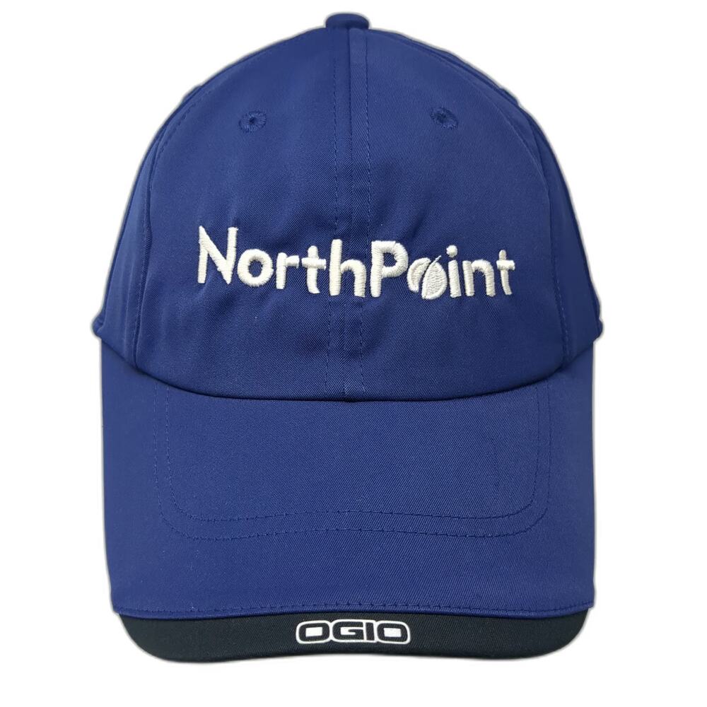 OGIO Baseball Cap Blue One Size NorthPoint Development Slideback Hat Polyester